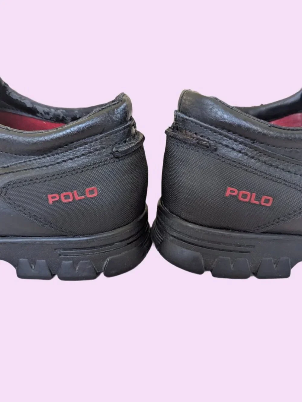 Polo Ralph Lauren Black Leather Men's Kewzip Zip - Size 9.5